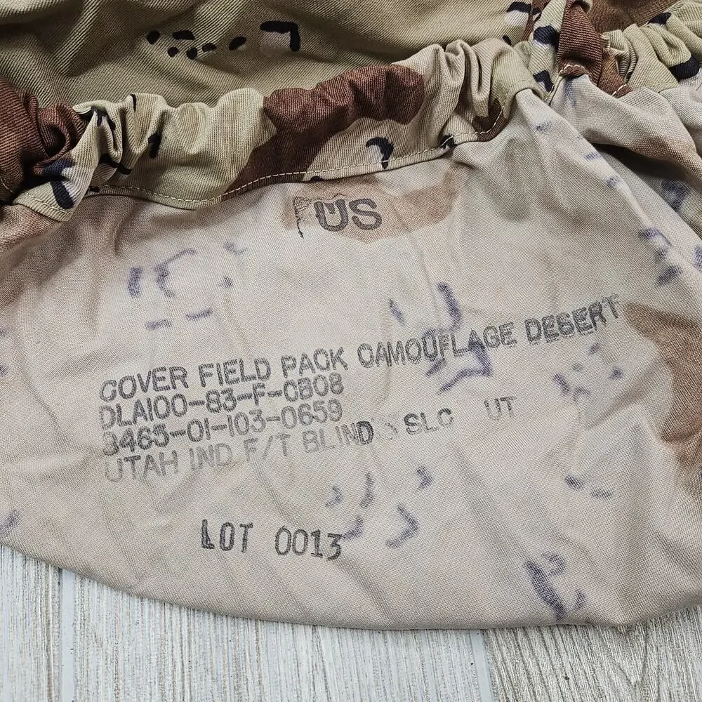 Vintage US Army Field Pack‎ Cover Desert Camo Camouflage 3 Color 80s 90s Era